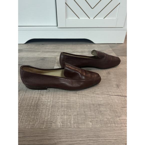 A Testoni Vintage Brown Loafers 8.5 B Leather Slip On Car Driving Shoes main image 7